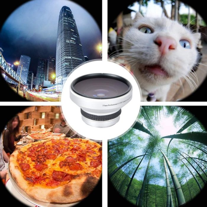 37mm Fisheye Lens 989 Silver Strong Applicability 0.25X Super Fisheye Additional Lens for Camera Lenses - Image 5